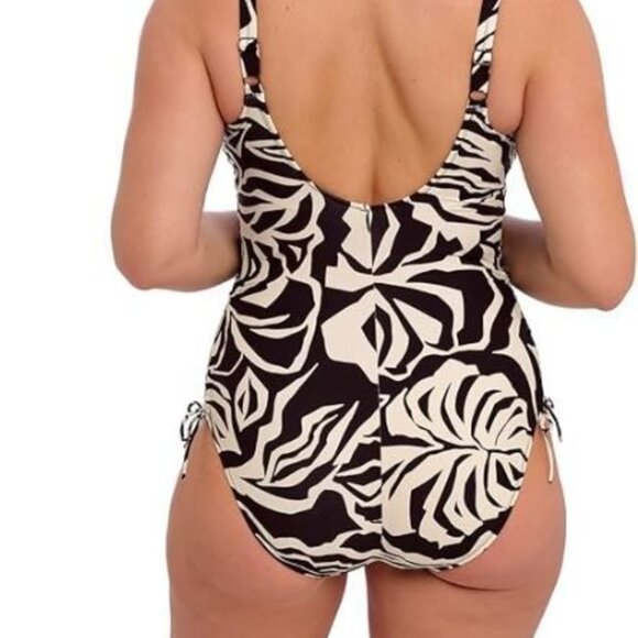 Fantasie Aruba Nights One-Piece Swimsuit 34D Floral Print Twist Front - Picture 11 of 11